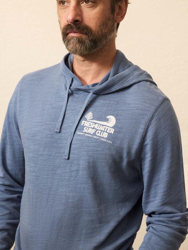 Faherty Sunwashed Slub Graphic Hoodie - Dusk Men's Hoodies U0026 Pullovers