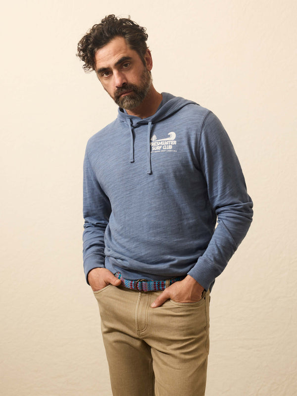 Faherty Sunwashed Slub Graphic Hoodie - Dusk Men's Hoodies U0026 Pullovers