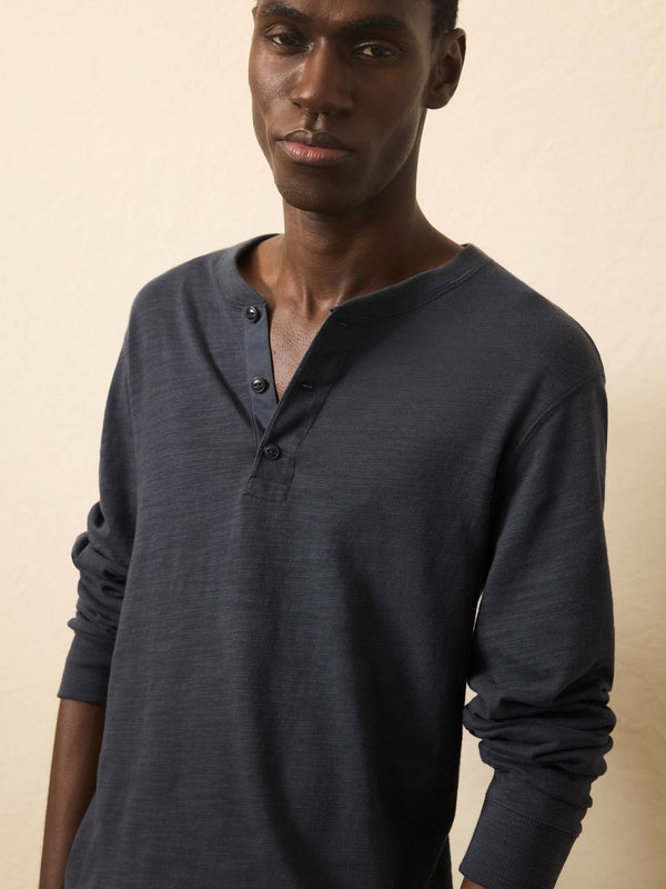 faherty Sunwashed Slub Henley - Blue Nights Men's Knits