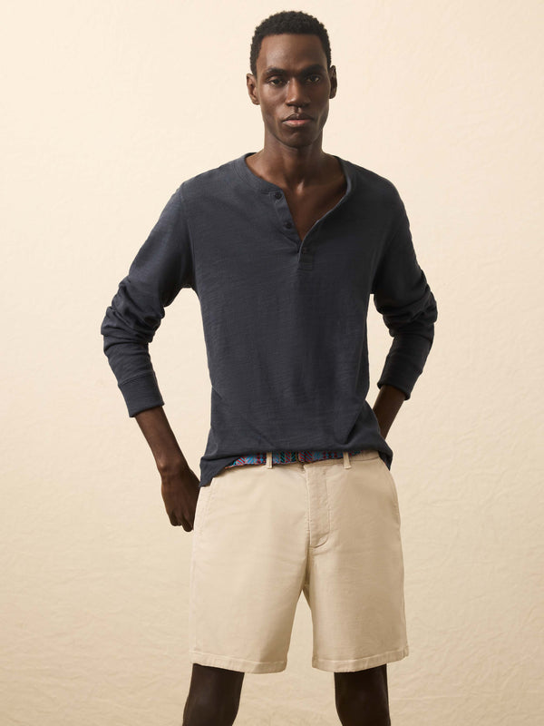 faherty Sunwashed Slub Henley - Blue Nights Men's Knits