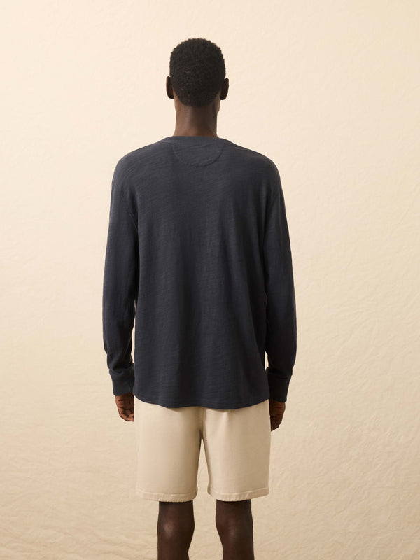 faherty Sunwashed Slub Henley - Blue Nights Men's Knits