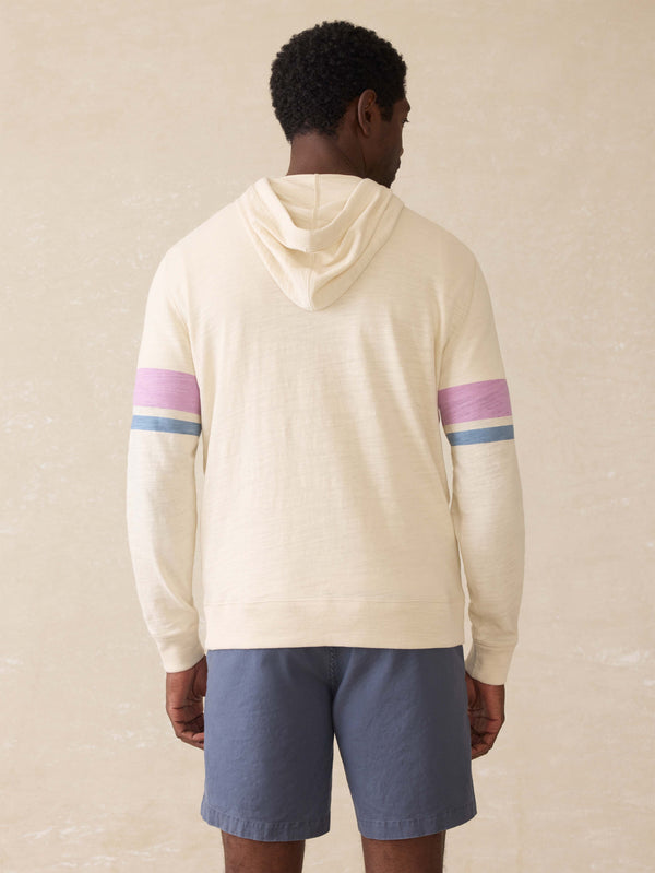 Faherty Sunwashed Slub Hoodie - Cream Dume Stripe Men's Hoodies U0026 Pullovers