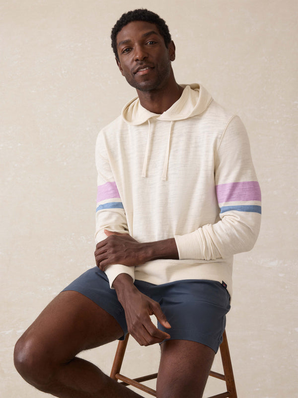 faherty Sunwashed Slub Hoodie - Cream Dume Stripe Men's Hoodies u0026 Pullovers
