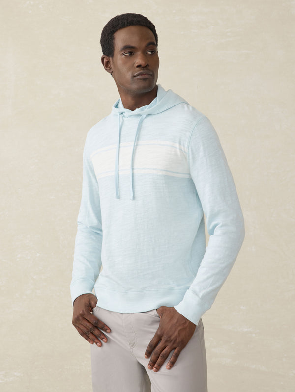 faherty Sunwashed Slub Hoodie - Sky Surf Stripe Men's Hoodies u0026 Pullovers
