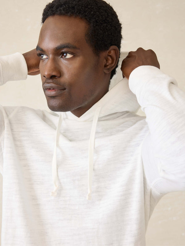 Faherty Sunwashed Slub Hoodie (Tall) - White Men's Hoodies U0026 Pullovers