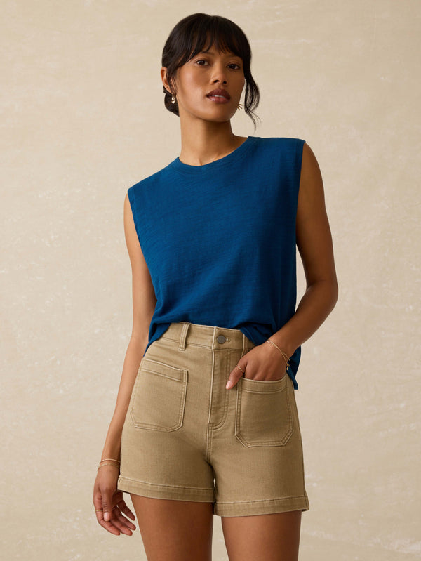 Faherty Sunwashed Slub Muscle Tank - Titan Women's Knits