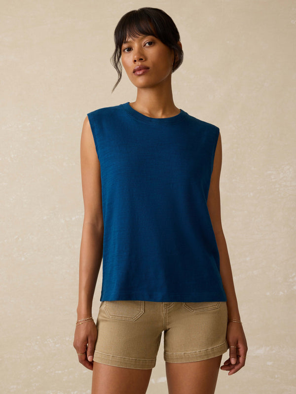 Faherty Sunwashed Slub Muscle Tank - Titan Women's Knits