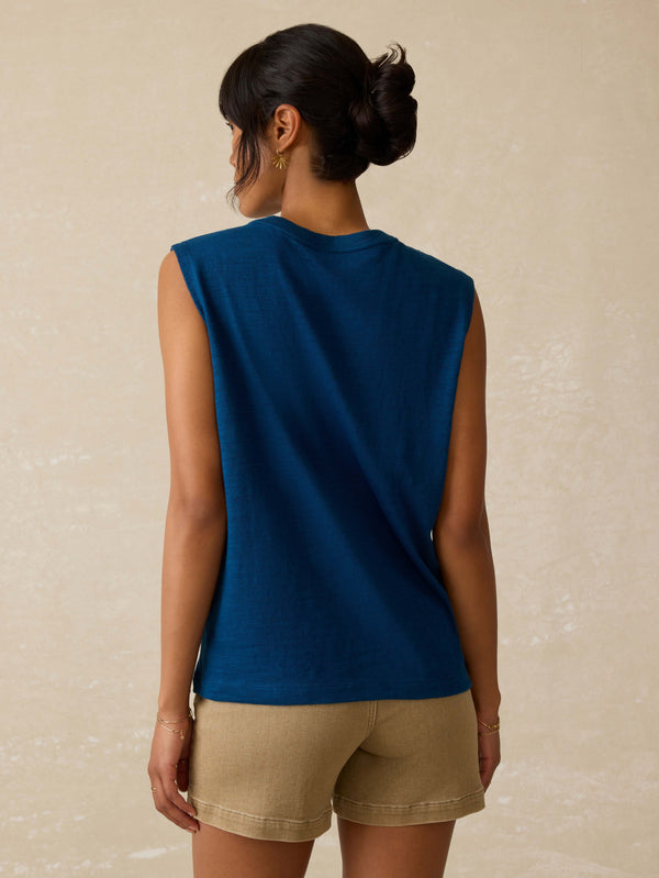 Faherty Sunwashed Slub Muscle Tank - Titan Women's Knits