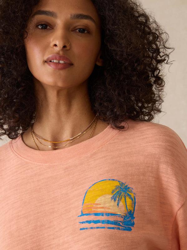 Faherty Sunwashed Slub Vintage Tee - Canyon Sunset Women's Knits