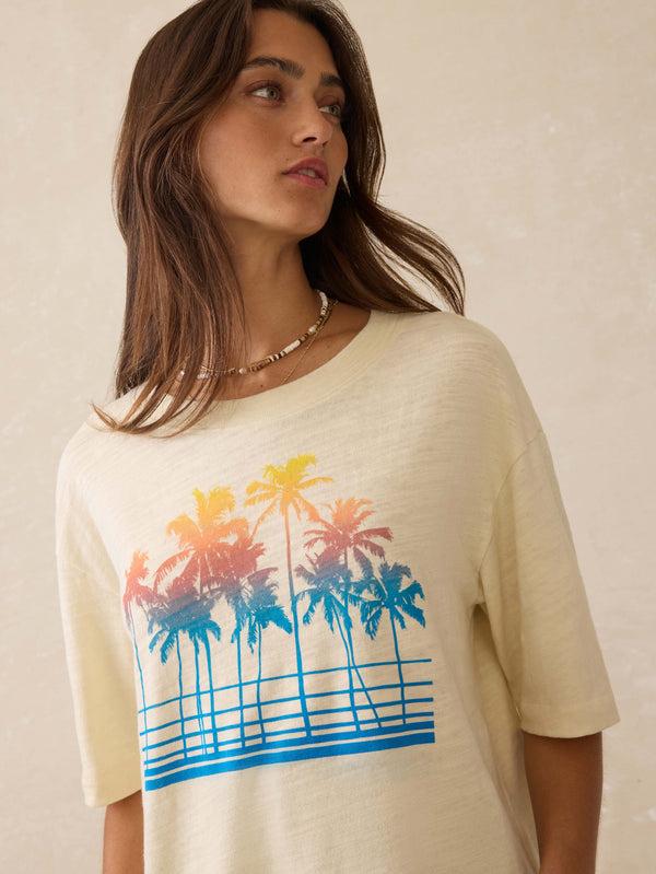 Faherty Sunwashed Slub Vintage Tee - Seedpearl Women's Knits