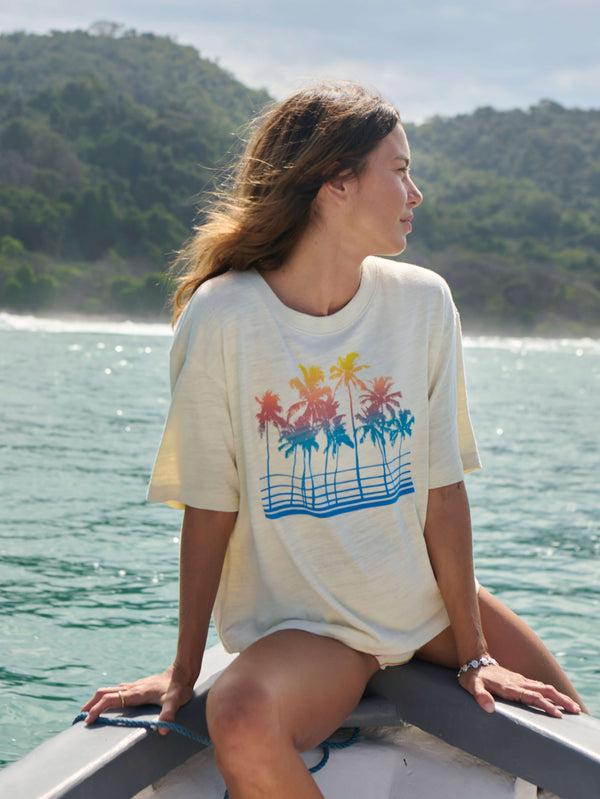 faherty Sunwashed Slub Vintage Tee - Seedpearl Women's Knits