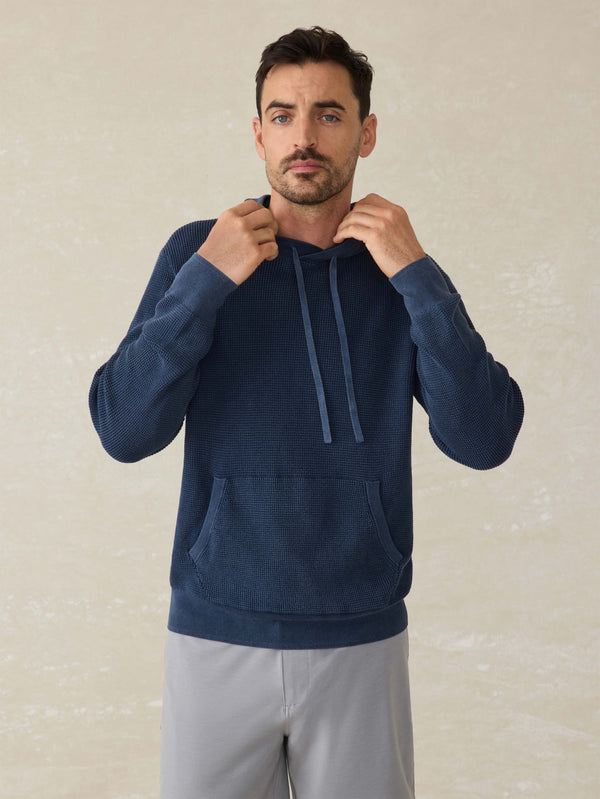 faherty Sunwashed Sweater Hoodie - Blue Nights Men's Sweaters