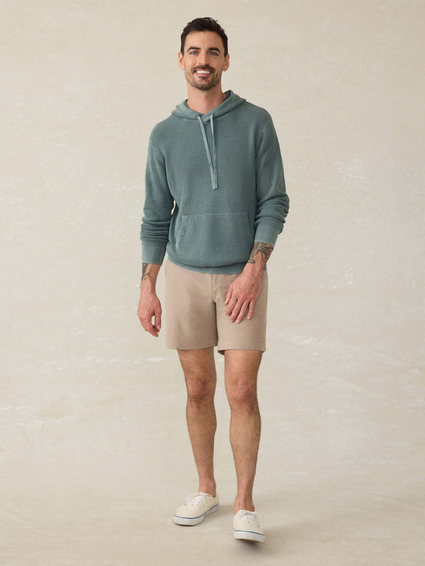 Faherty Sunwashed Sweater Hoodie - Mountain Olive Men's Sweaters