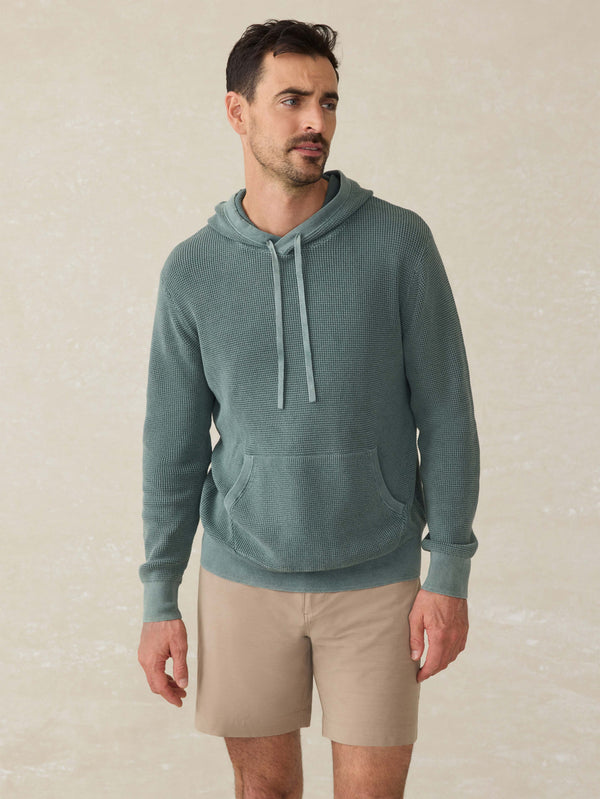 faherty Sunwashed Sweater Hoodie - Mountain Olive Men's Sweaters