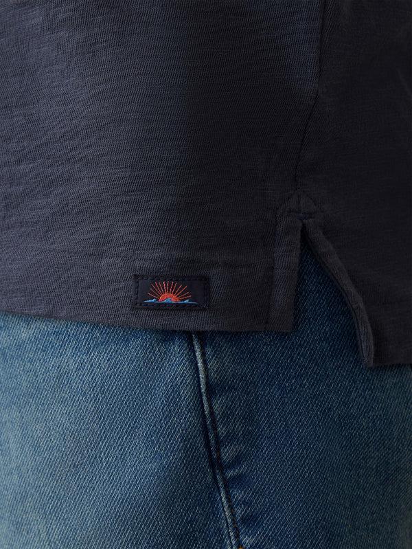 Faherty Sunwashed T-Shirt Polo - Dune Navy Men's Knits