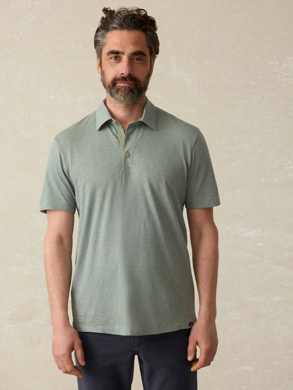 faherty Sunwashed T-Shirt Polo - Sage Creek Men's Knits