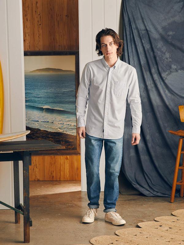 Faherty Supima Oxford Shirt - Classic Stripe Men's Button Ups