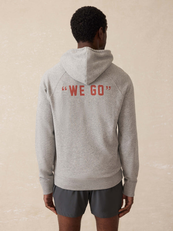 Faherty Surf Ghana High Standard Fleece Hoodie - Silver Ash Heather Men's Hoodies U0026 Pullovers