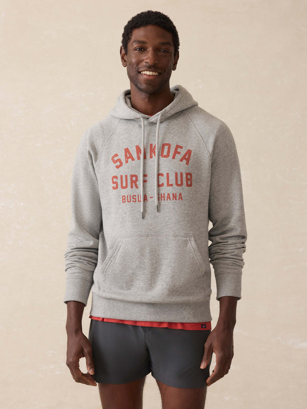 faherty Surf Ghana High Standard Fleece Hoodie - Silver Ash Heather Men's Hoodies u0026 Pullovers