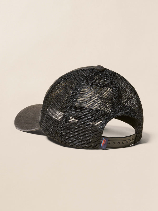 Faherty Surf Ghana Sankofa Trucker Hat - Mountain Black Men's Hats