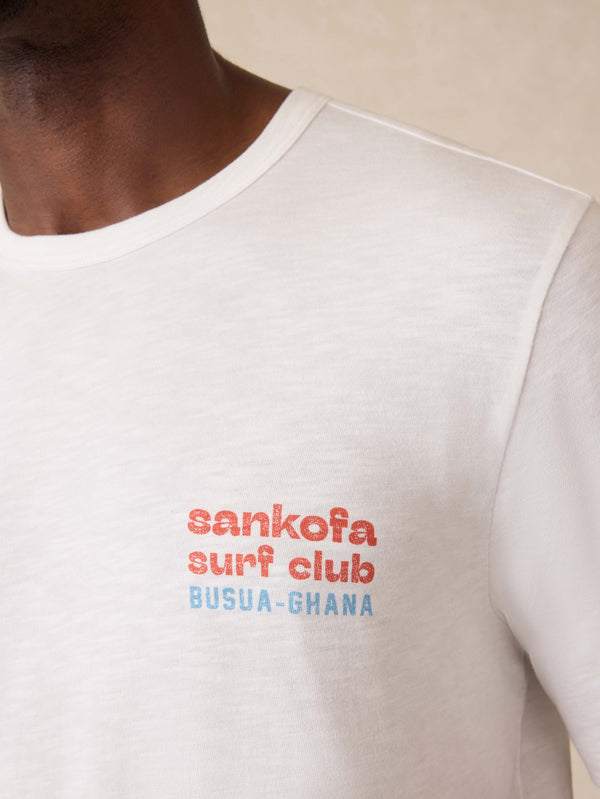 Faherty Surf Ghana Short Sleeve Flag Graphic Tee - White Men's Knits