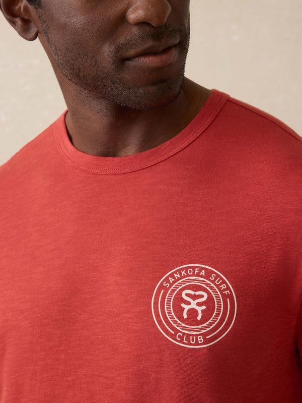 Faherty Surf Ghana Short Sleeve Logo Graphic Tee - Cavern Clay Men's Knits