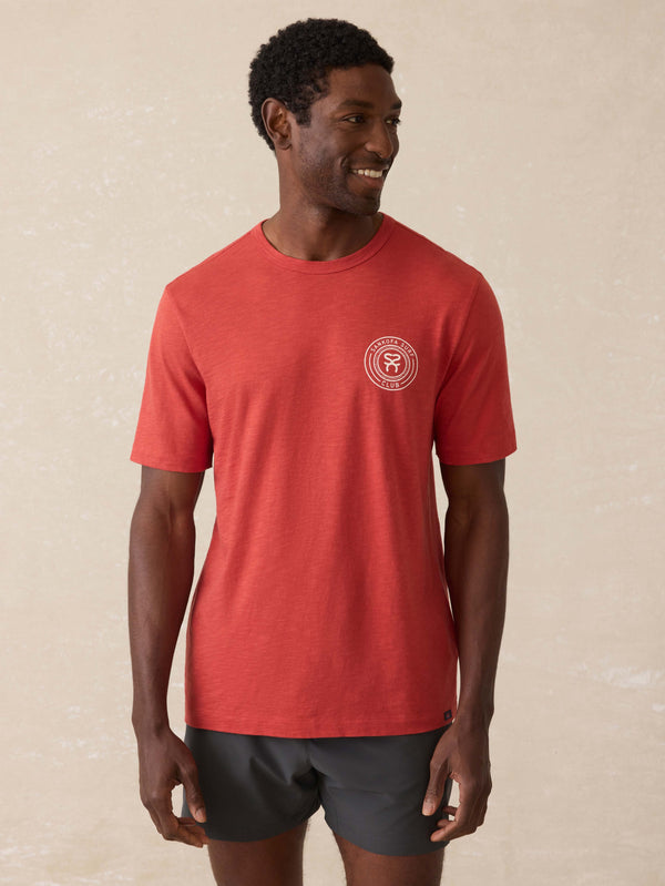 faherty Surf Ghana Short Sleeve Logo Graphic Tee - Cavern Clay Men's Knits