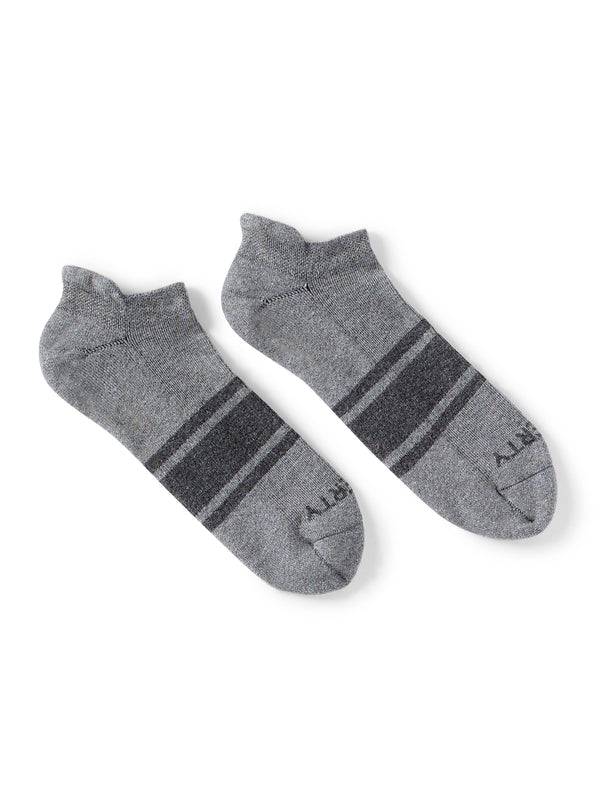faherty Surf Stripe Ankle Sock - Heather Grey Accessories Socks