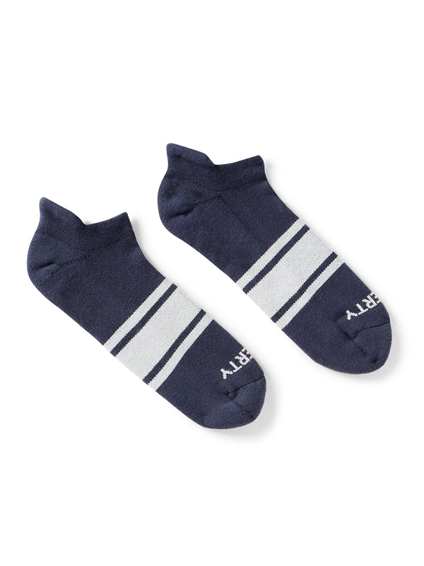faherty Surf Stripe Ankle Sock - Navy Accessories Socks