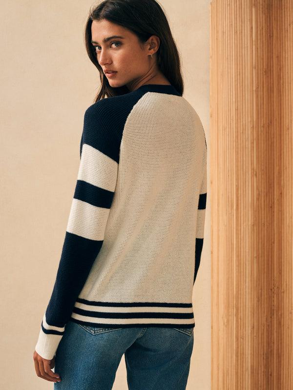 Faherty Throwback Waffle Crewneck - Wrigley Women's Sweaters