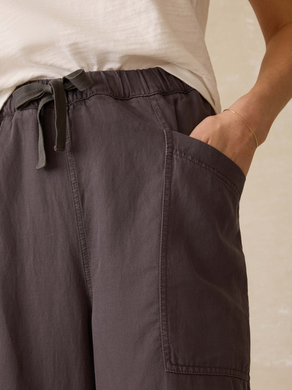 Faherty Topanga Drape Pant - Washed Black Women's Bottoms