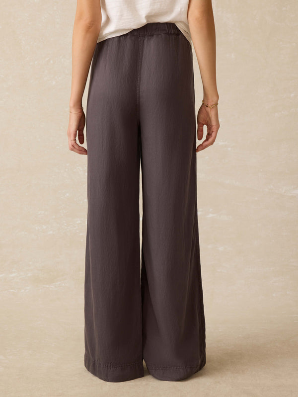 Faherty Topanga Drape Pant - Washed Black Women's Bottoms