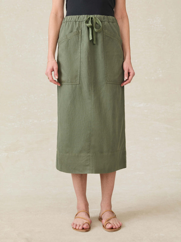 Faherty Topanga Drape Utility Skirt - Thyme Women's Bottoms