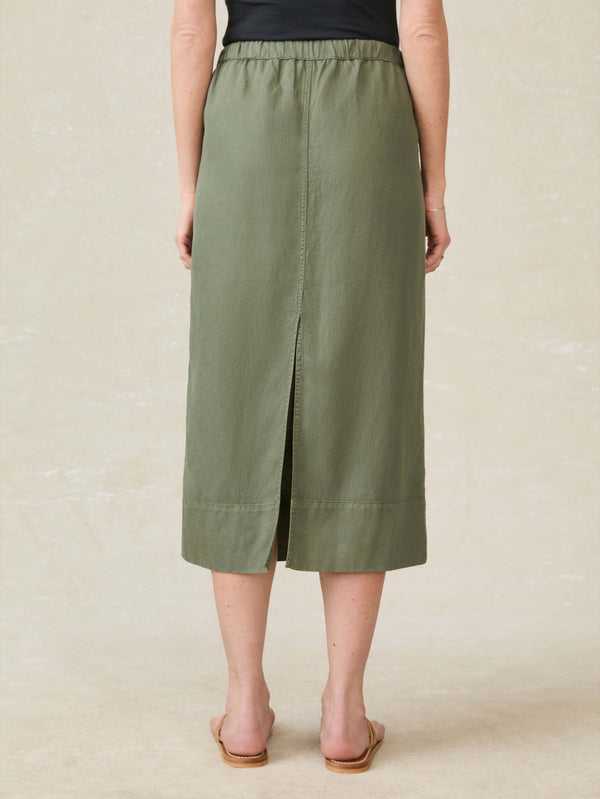 Faherty Topanga Drape Utility Skirt - Thyme Women's Bottoms