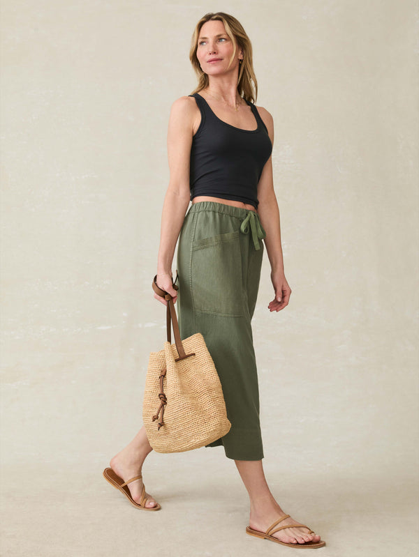 faherty Topanga Drape Utility Skirt - Thyme Women's Bottoms