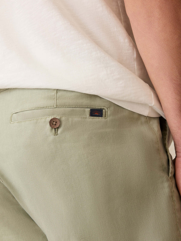 Faherty Tradewinds Linen Blend Short - Sage Mist Men's Bottoms
