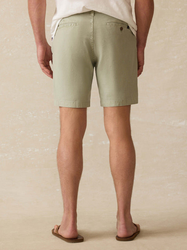 Faherty Tradewinds Linen Blend Short - Sage Mist Men's Bottoms