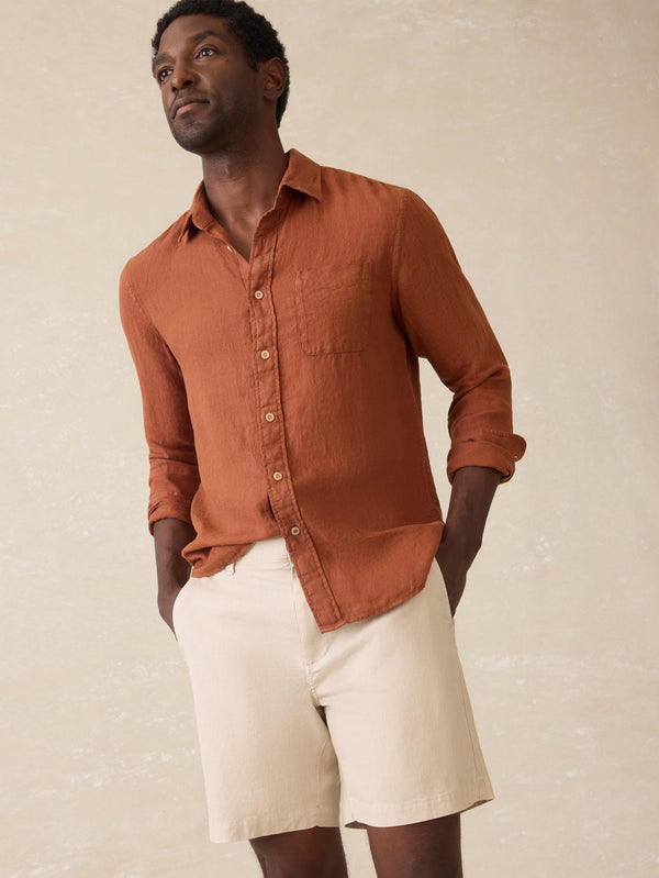 Faherty Tradewinds Linen Blend Short - Stone Men's Bottoms