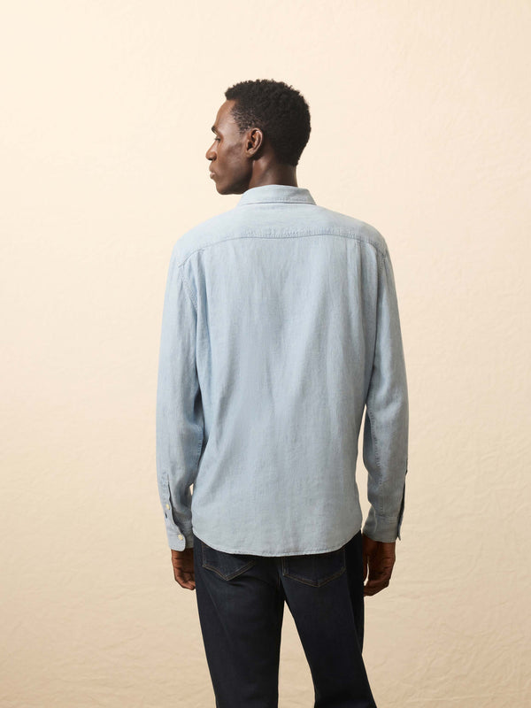 Faherty Tried & True Chambray Workshirt - Vintage Indigo Men's Button Ups