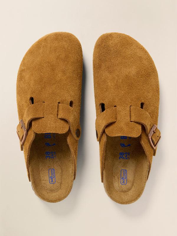 faherty Unisex Birkenstock Suede Boston - Mink Footwear Sandals