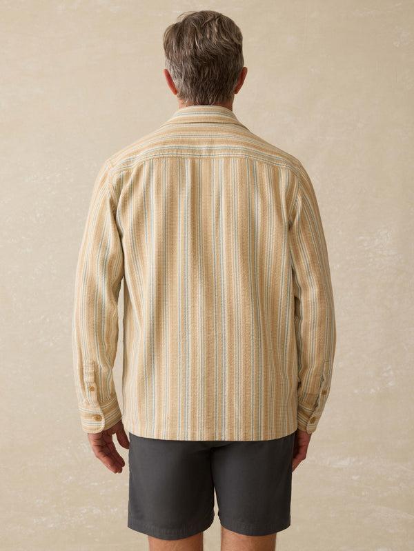 Faherty Vista Overshirt - Golden Hour Stripe Men's Button Ups