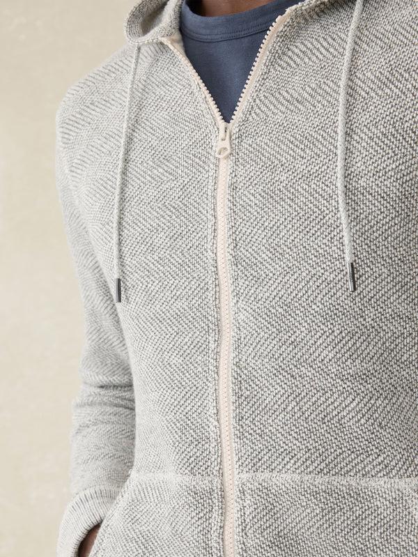 Faherty Whitewater Full Zip Hoodie - Grey Shell Loop Men's Hoodies U0026 Pullovers