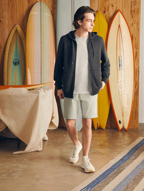 Faherty Whitewater Full Zip Hoodie - Washed Black Men's Hoodies U0026 Pullovers