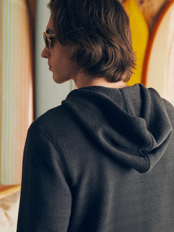 Faherty Whitewater Full Zip Hoodie - Washed Black Men's Hoodies U0026 Pullovers