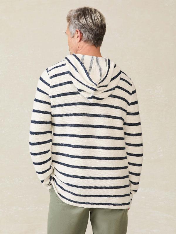 Faherty Whitewater Hoodie - Boothbay Stripe Men's Hoodies U0026 Pullovers