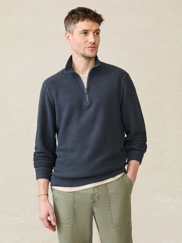 Faherty Whitewater Quarter Zip - Fjord Men's Hoodies U0026 Pullovers