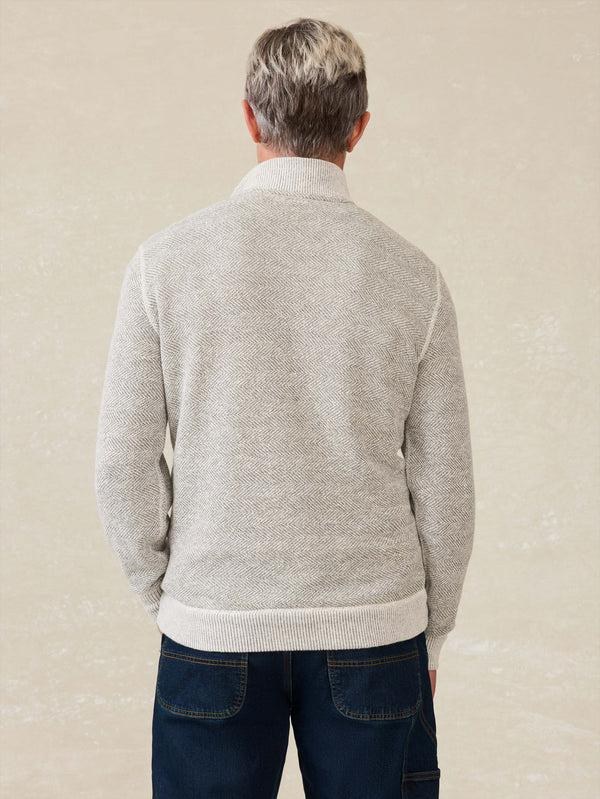 Faherty Whitewater Quarter Zip - Grey Shell Loop Men's Hoodies U0026 Pullovers