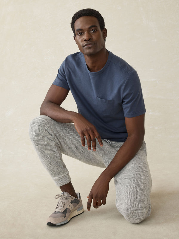 Faherty Whitewater Sweatpant - Grey Shell Loop Men's Bottoms