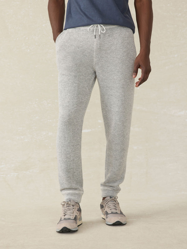 faherty Whitewater Sweatpant - Grey Shell Loop Men's Bottoms