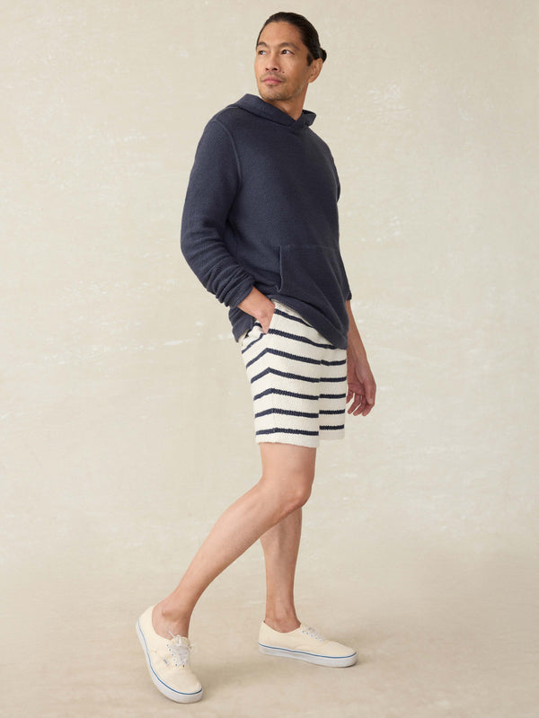 Faherty Whitewater Sweatshort - Boothbay Stripe Men's Bottoms